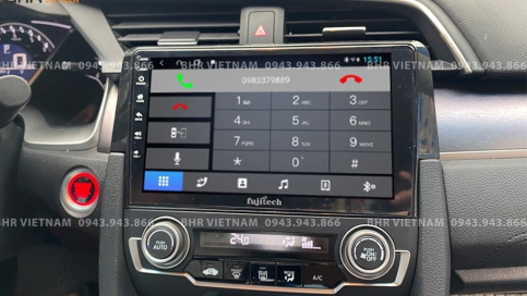 Màn hình DVD Android liền camera 360 Honda Civic 2017 - nay | Fujitech 360 